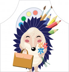 Фартук для кухни «Ежик с палитрой» - Фото 1