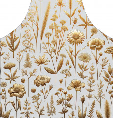 Фартук для кухни «Золотистые цветы» - Фото 1