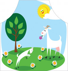 Фартук для кухни «Коза с козленком» - Фото 1