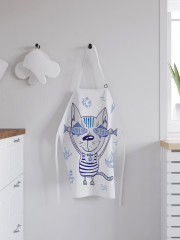 Фартук для кухни «Кот с рыбными очками» - Фото 2