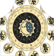 Фартук для кухни «Кругосветная астрология» - Фото 1