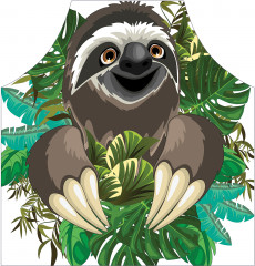 Фартук для кухни «Ленивец в тропиках» - Фото 1