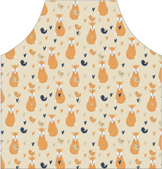 Фартук для кухни «Лисица и птичка наив» - Фото 1