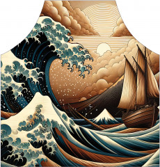 Фартук для кухни «Лодка на волнах» - Фото 1