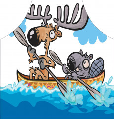 Фартук для кухни «Лось и белка» - Фото 1