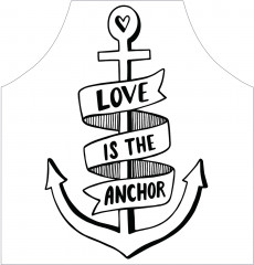 Фартук для кухни «Люблю этот якорь» - Фото 1