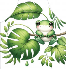 Фартук для кухни «Лягушка в пальмах» - Фото 1