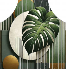 Фартук для кухни «Монстера в абстракции» - Фото 1