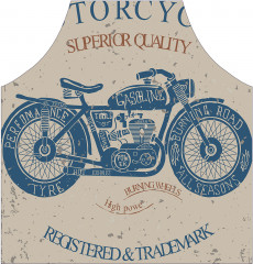 Фартук для кухни «Мотоцикл и надписи» - Фото 1