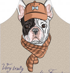 Фартук для кухни «Пес с шарфом» - Фото 1