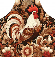 Фартук для кухни «Петух в цветах» - Фото 1