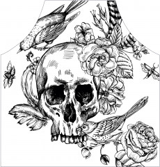 Фартук для кухни «Птицы на черепе» - Фото 1