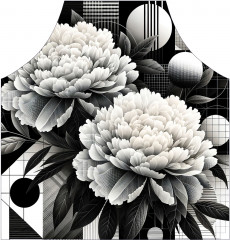 Фартук для кухни «Серые пионы» - Фото 1