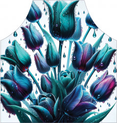 Фартук для кухни «Синие тюльпаны» - Фото 1