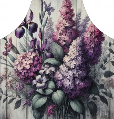 Фартук для кухни «Сирень на досках» - Фото 1