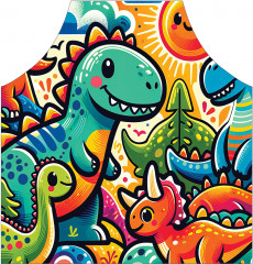 Фартук для кухни «Цветные динозавры» - Фото 1