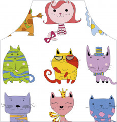 Фартук для кухни «Цветные коты» - Фото 1