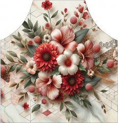 Фартук для кухни «Цветы на мраморе» - Фото 1