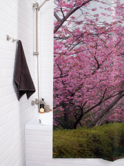 Штора для ванной с водоотталкивающей пропиткой «Аллея сакуры» - Фото 3