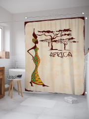 Штора для ванной с водоотталкивающей пропиткой «Африка приветствует» - Фото 1