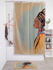 Штора для ванной с водоотталкивающей пропиткой «Африканка в тюрбане» - Фото 2