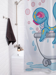 Штора для ванной с водоотталкивающей пропиткой «Веселый осьминожек» - Фото 3