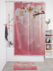 Штора для ванной с водоотталкивающей пропиткой «Весенняя ветка» - Фото 2