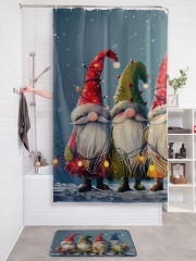 Штора для ванной с водоотталкивающей пропиткой «Гномы с гирляндой» - Фото 2