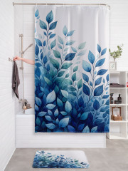 Штора для ванной с водоотталкивающей пропиткой «Градиент веточек» - Фото 2