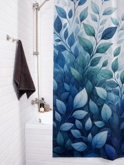 Штора для ванной с водоотталкивающей пропиткой «Градиент веточек» - Фото 3