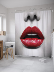 Штора для ванной с водоотталкивающей пропиткой «Губы бантиком» - Фото 1