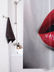 Штора для ванной с водоотталкивающей пропиткой «Губы бантиком» - Фото 3