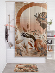 Штора для ванной с водоотталкивающей пропиткой «Девушка в цветах» - Фото 2