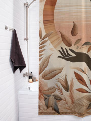 Штора для ванной с водоотталкивающей пропиткой «Девушка в цветах» - Фото 3