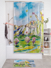 Штора для ванной с водоотталкивающей пропиткой «Девушка-весна» - Фото 2