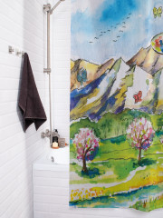 Штора для ванной с водоотталкивающей пропиткой «Девушка-весна» - Фото 3