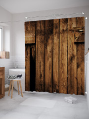 Штора для ванной с водоотталкивающей пропиткой «Деревянный забор» - Фото 1