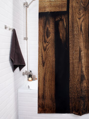 Штора для ванной с водоотталкивающей пропиткой «Деревянный забор» - Фото 3