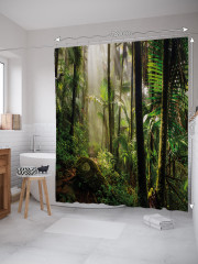 Штора для ванной с водоотталкивающей пропиткой «Джунгли Пуэрто-рико» - Фото 1