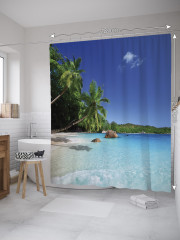 Штора для ванной с водоотталкивающей пропиткой «Дикий морской остров» - Фото 1