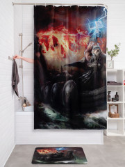 Штора для ванной с водоотталкивающей пропиткой «Драккар викингов» - Фото 2