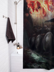 Штора для ванной с водоотталкивающей пропиткой «Драккар викингов» - Фото 3