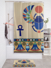 Штора для ванной с водоотталкивающей пропиткой «Египетский скарабей» - Фото 2