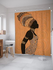 Штора для ванной с водоотталкивающей пропиткой «Жительница Африки» - Фото 1