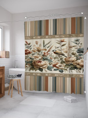 Штора для ванной с водоотталкивающей пропиткой «Задумчивая птичка» - Фото 1