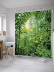 Штора для ванной с водоотталкивающей пропиткой «Заросли джунглей» - Фото 1
