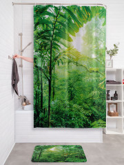 Штора для ванной с водоотталкивающей пропиткой «Заросли джунглей» - Фото 2