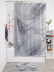 Штора для ванной с водоотталкивающей пропиткой «Звёздный мрамор» - Фото 2