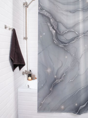 Штора для ванной с водоотталкивающей пропиткой «Звёздный мрамор» - Фото 3