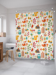 Штора для ванной с водоотталкивающей пропиткой «Зверята-ребята» - Фото 1